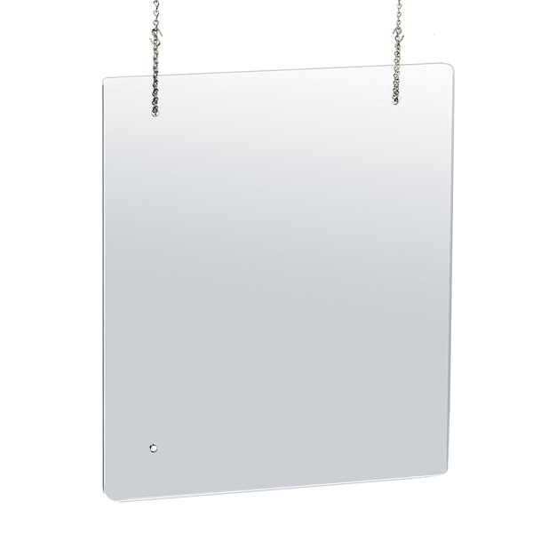 Hanging Clear Acrylic Plexiglass Shield Cashier PPE 30"x40", PK2